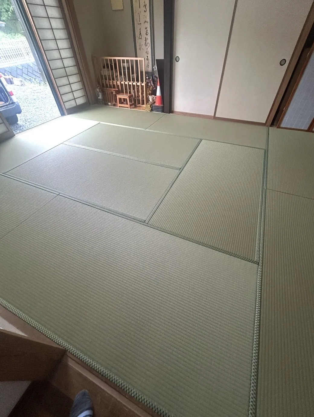 施工後：和紙表に張り替えた10畳の和室