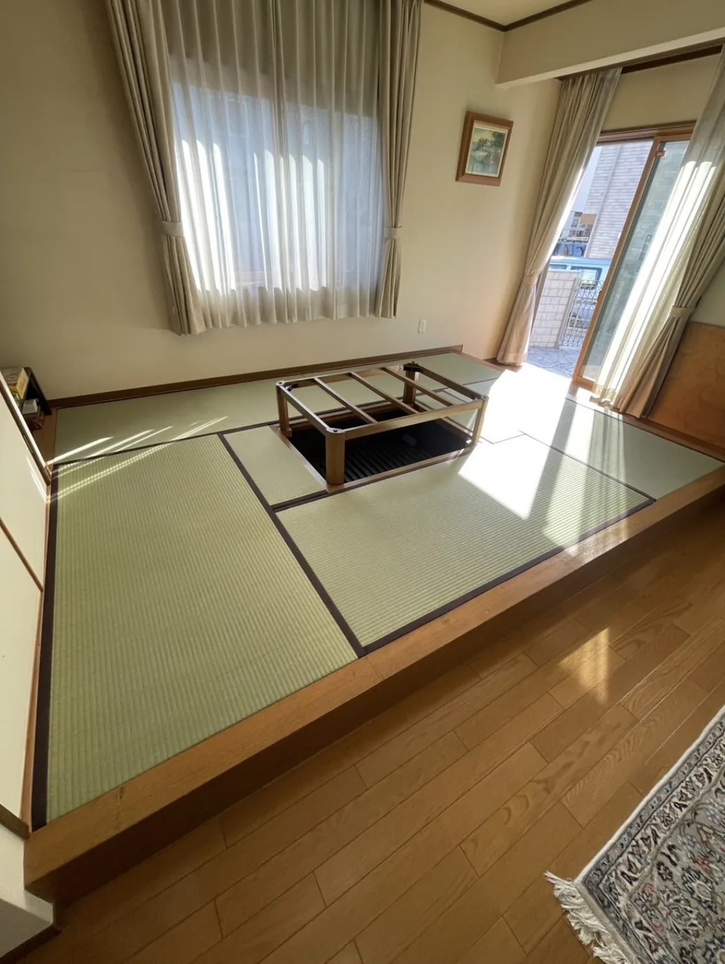 事例2 施工後：新しい畳表に張り替えられた和室の畳
